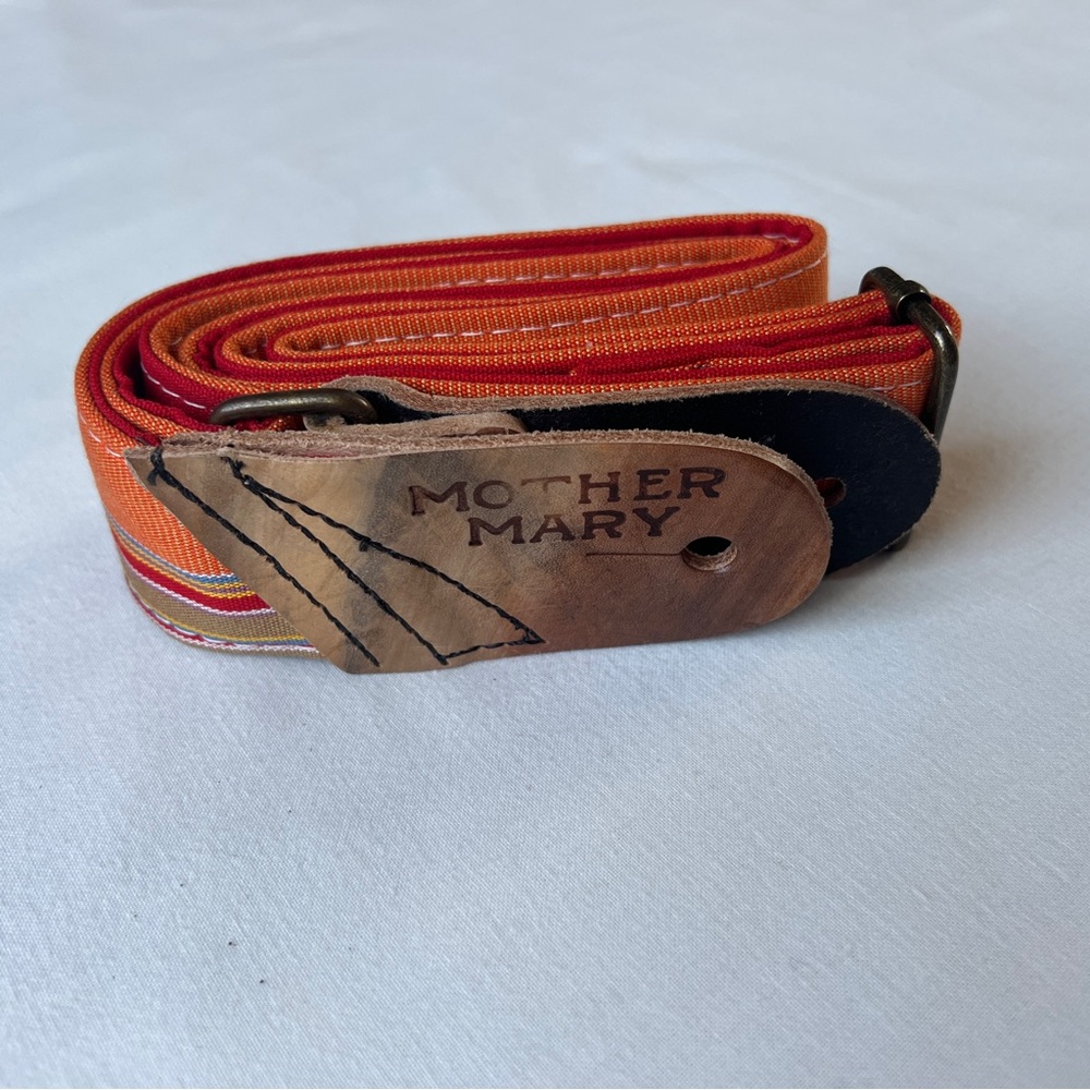 NWOT Mother Mary Company Orange Stripe Guitar Strap